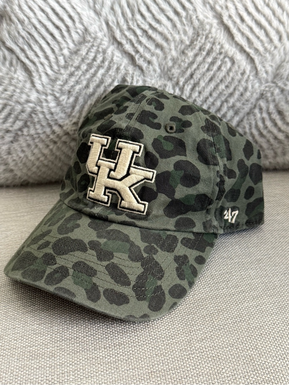 ‘47 University of Kentucky UK Wildcats Olive Green Camo Leopard print Hat